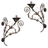 Antique Pair 19th Century Candle Sconces (GMD#2089)