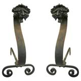 Pair Lion Mask Andirons (GMD#2093)