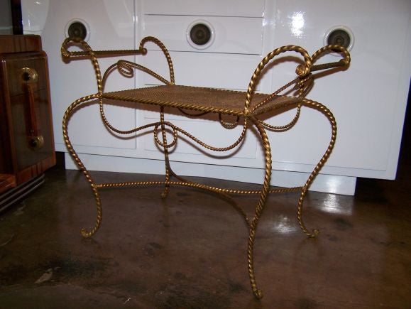 wrought iron bench