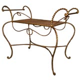 wrought iron bench