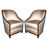 pair of art deco style armchairs