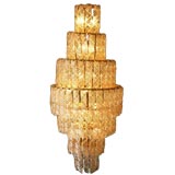 TALL TIERED MURANO GLASS CHANDELIER