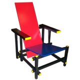 RED AND BLUE CHAIR BY GERRIT RIETVELD