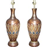 PAIR OF CERAMIC TABLES LAMPS