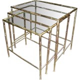 FAUX BAMBOO NESTING TABLES FAUX BAMBOO NESTING TABLES
