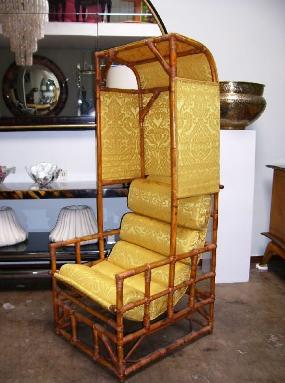 FRENCH BAMBOO CANOPY CHAIR