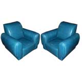 PAIR OF FRENCH CLUB CHAIRS IN THE STYLE OF PAUL DUPRE-LAFON