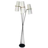 FREHCH 1950'S FLOOR LAMP BY "LUNEL"