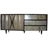 WALNUT  PARCHMENT CREDENZA