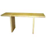 Parchment console table