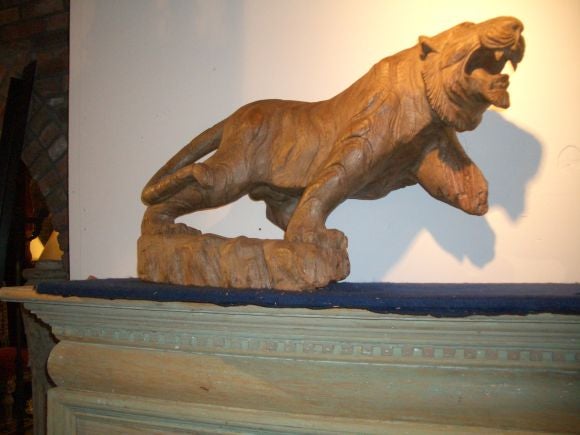 Carved Burmese Tiger