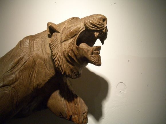 Carved Burmese Tiger For Sale at 1stDibs