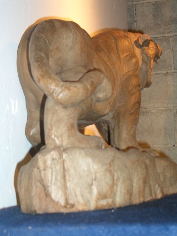 Carved Burmese Tiger For Sale at 1stDibs