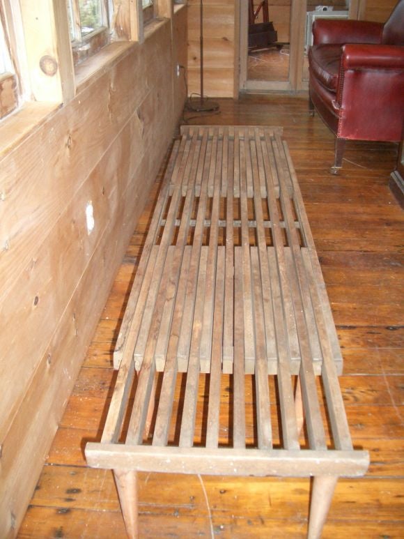 Mahogany slatted coffee table