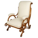 Vintage Upholstered Bent Wood Chair