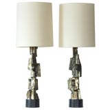 Sculptural metal table lamps