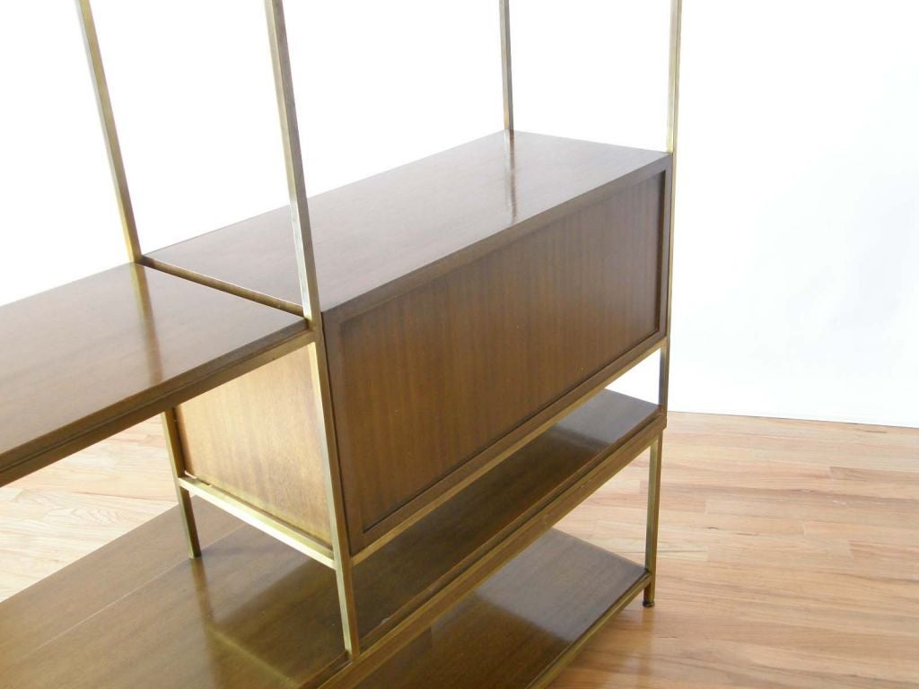 Brass Paul McCobb display shelves
