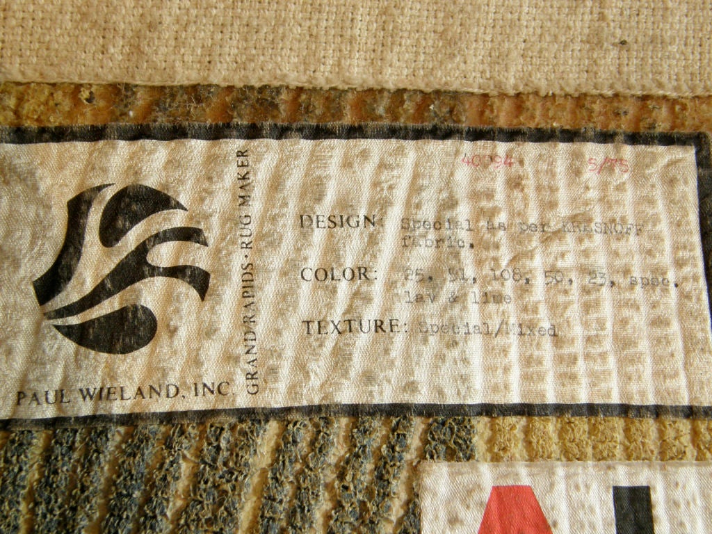 American Phyllis Kresnoff custom made rug