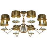 Vintage Brass chandelier with glass accents