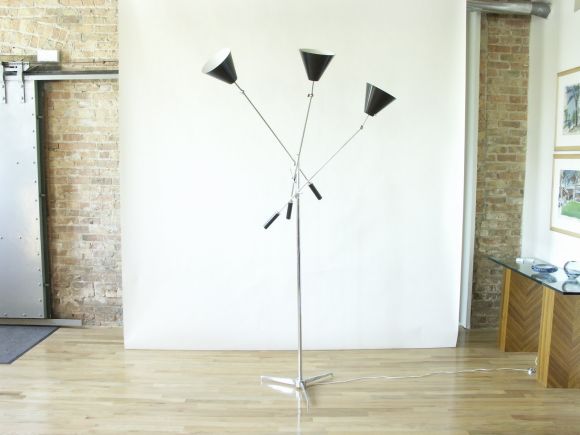 Arredoluce Chrome Triennale floor lamp