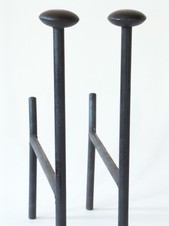 American George Nelson andirons for Howard Miller