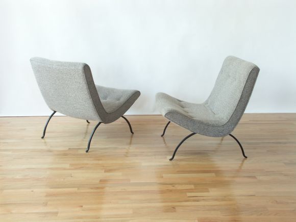 Milo Baughman scoop lounge chairs