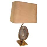 Agate Specimen Table Lamp by Willy Daro
