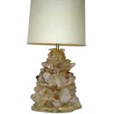 Magnificent Table Lamp of White Quartz