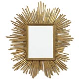 Antique Giltwood Starburst Mirror