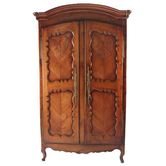 French Provencial Cherry Armoire.