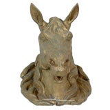 Antique Continental Gilt Horse Head.