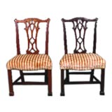 Antique English Mahogany Side Chairs
