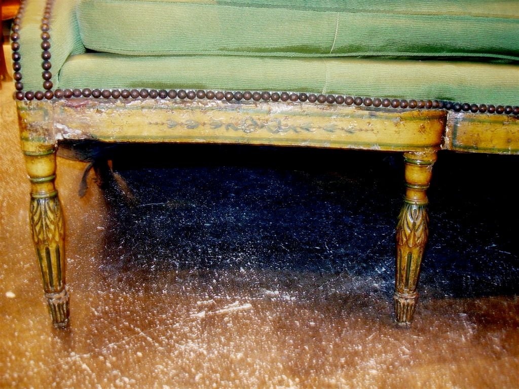 A English Sofa In The Adams Style With Painted Decoration.