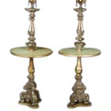 Pair Of 18th Century Pricket Converted Into Floorlamps