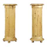 Antique A Pair of Fluted Pine Columns