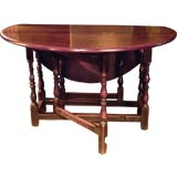 18th Century English Walnut Gateleg Table.
