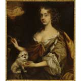 Eighteenth Century Continental  PORTRAIT OF A LADY WITH HER DOG