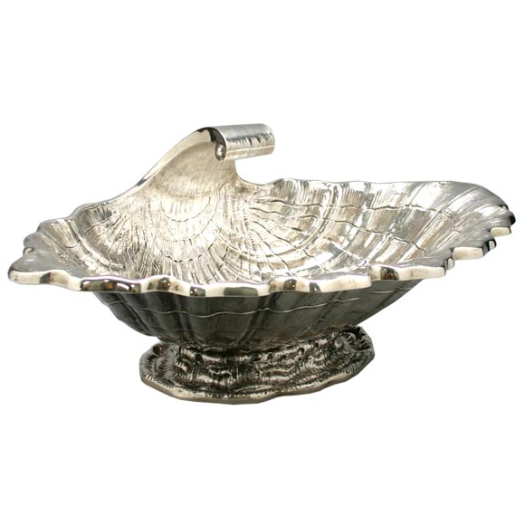 Stunning Sterling Silver Large Shell bowl