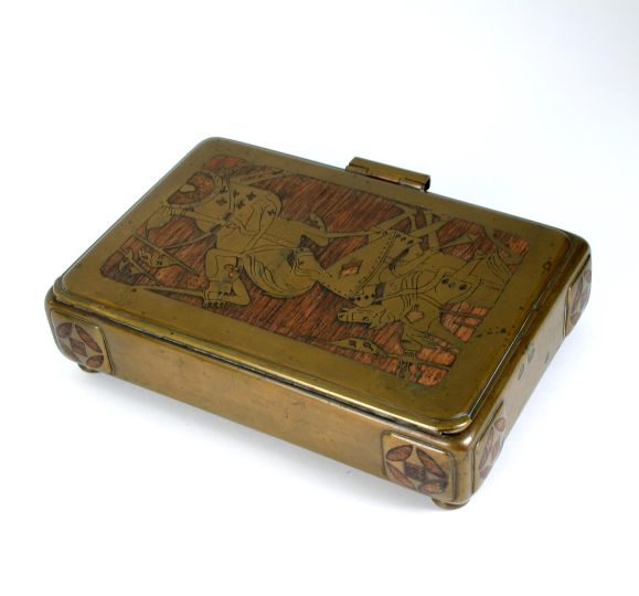 Art Nouveau Cigar Box with Knight Motif