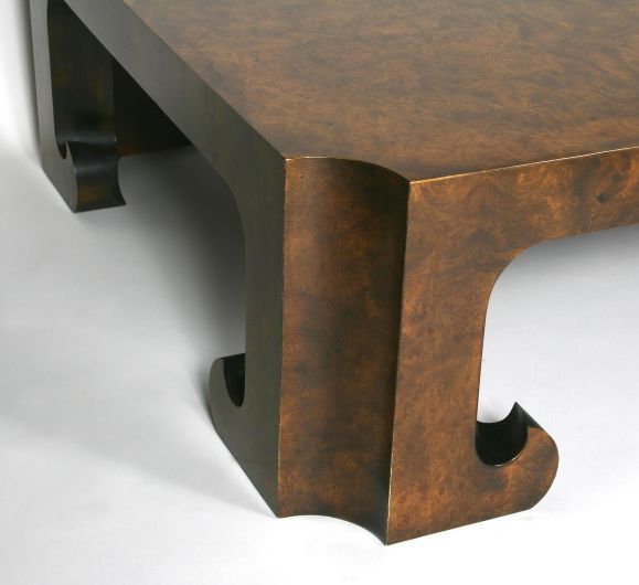 Baker Burled Wood Coffee Table