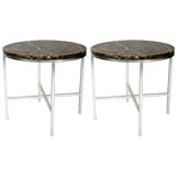 Pair of Oval Baker Side Tables