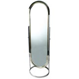 Spectacular Full Length Brass and Chrome Cheval Mirror