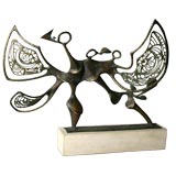 Bronze Sculpture by Clyde Ball , Winged Dancer
