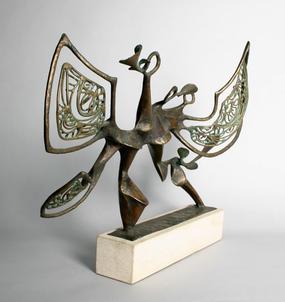 Late 20th Century Bronze  Sculpture by Clyde Ball , Winged Dancer