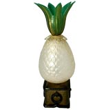 Italian Glass Pineapple Lamp or Sculpture