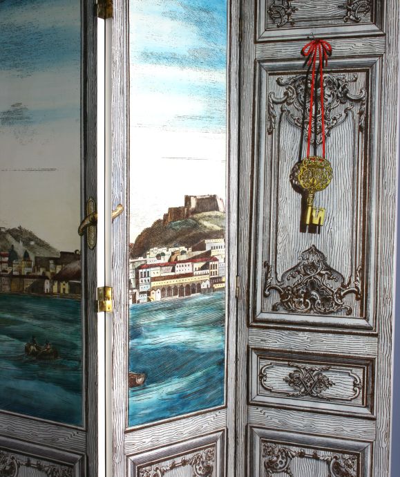 Italian Spectacular Piero Fornasetti Two Sided Screen