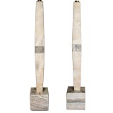 Fabulous Pair of Tall  Marble Lamps