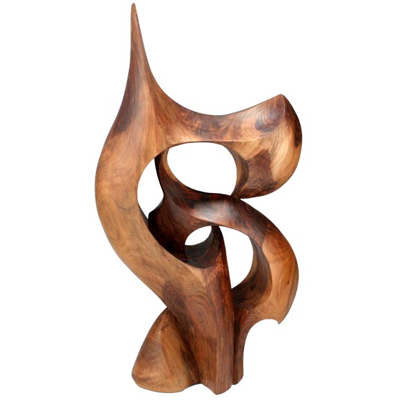 Biomorphic  Carved Wood Sculpture