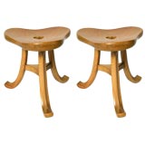 Pair of Modern Wooden Stools Pair of Modern Wooden Stools