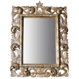Hand Carved Gold & Silver leafed Mirror dated 1929